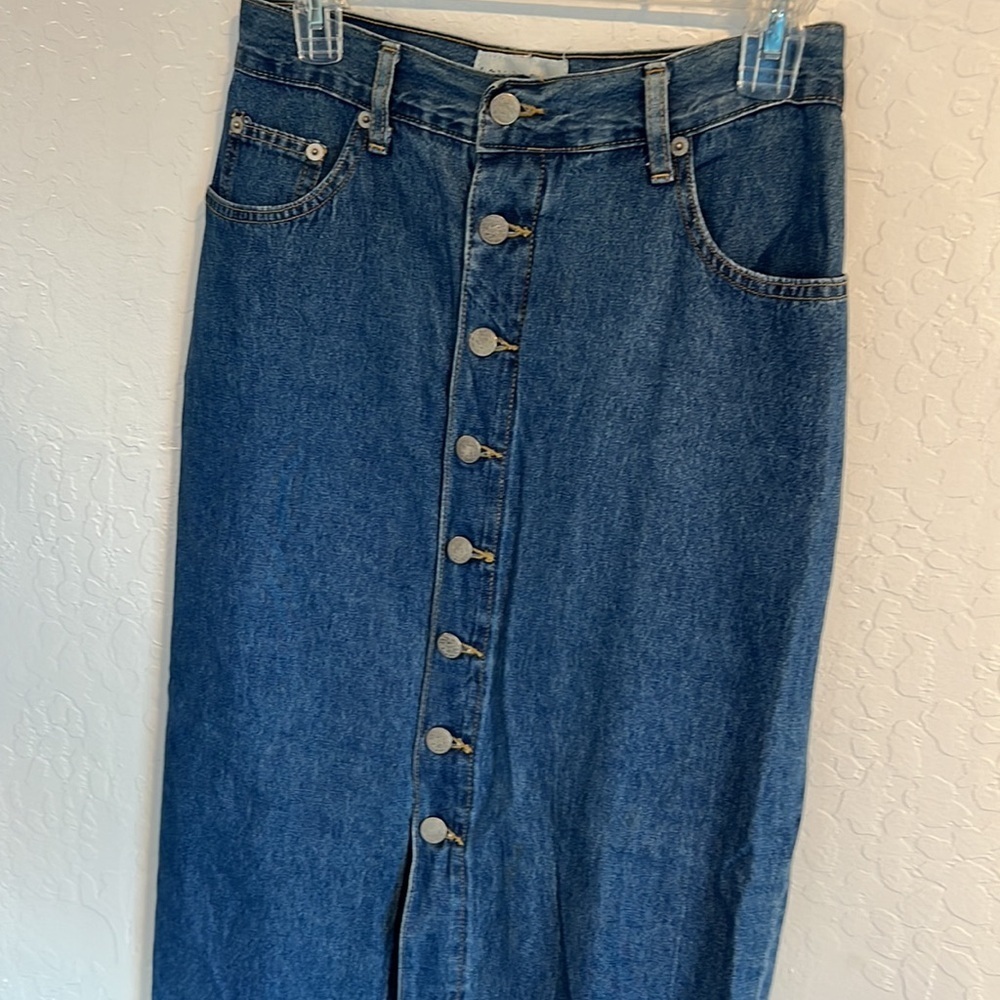 Jay Jacobs Vintage Boho Denim Skirt by Jay Jacobs  Straight Cut Y2K beth Dutton - Picture 6 of 13